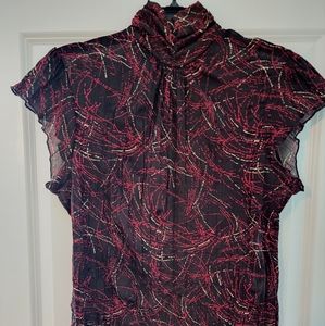 Brown Mock Turtleneck Top